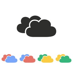 Clouds sky - vector icon.