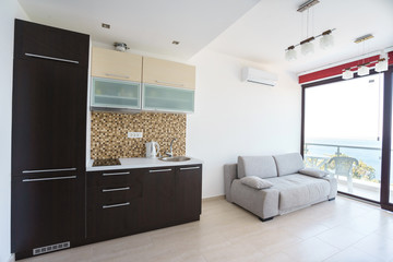 Interior of a guest house  kitchen