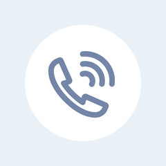 phone line icon isolated on white