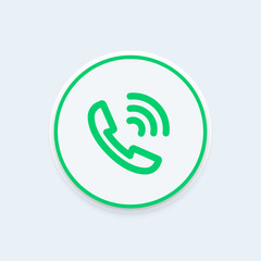 phone line icon, telephone sign