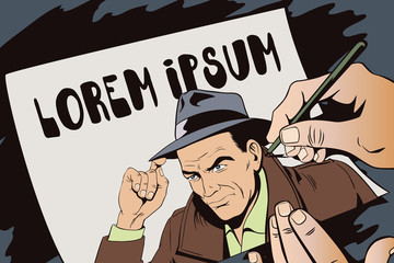 Detective of classic crime films.