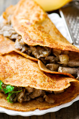 crepes  with mushroom
