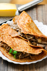 crepes  with mushroom