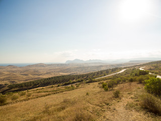 Aerial landscape in Crimea