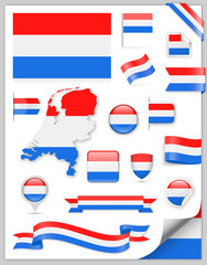 Netherlands Flag Set - Vector Collection