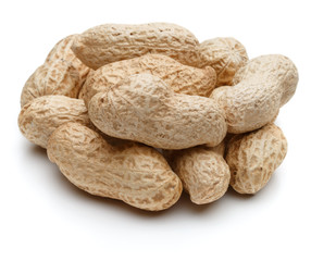 peanut pod or arachis isolated on white background cutout