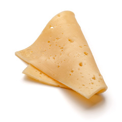 cheese slice isolated on white background cutout