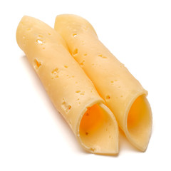 cheese slices isolated on white background cutout