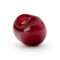 Sweet cherry berry isolated on white background cutout