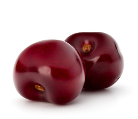 Sweet cherry berries isolated on white background cutout
