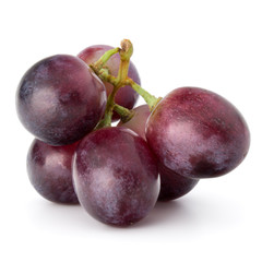 Red grape berry bunch isolated on white background cutout