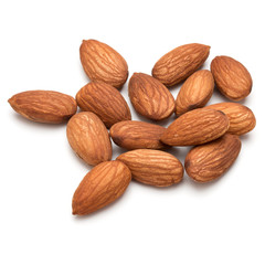 almond nuts isolated on white background close up