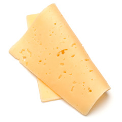 cheese slice isolated on white background cutout