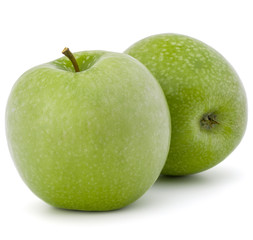 green apple isolated on white background cutout