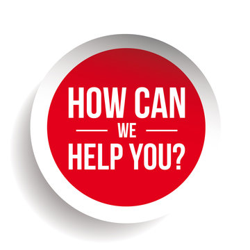 How Can We Help You? Vector Label