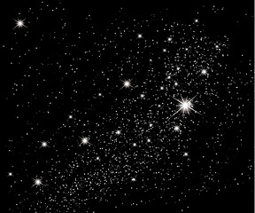 Stars in the sky. Vector background.