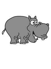 laugh funny comic cartoon design sweet little cute baby hippo happy child