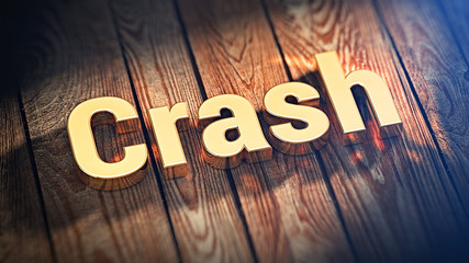 Word Crash on wood planks