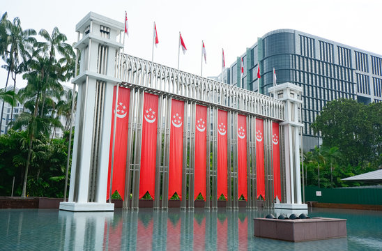 Festival Arch That Is Located In Front Of The Main Entrance Of The Istana Park