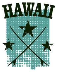 hawaiian surf banner with surfboards