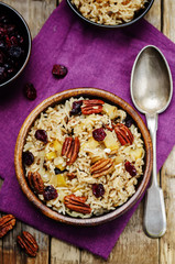 Apple Pecan dried cranberries and brown wild rice