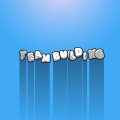 Team building title background with long shadow.