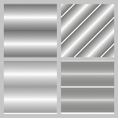 Monochrome elegant seamless pattern set