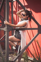 Stylish woman with headphones © Tinatin
