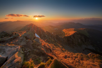 Fototapeta na wymiar Sunset in Low Tatras