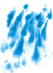 Colorful abstract watercolor texture with splashes and spatters. Modern creative watercolor background for trendy design.