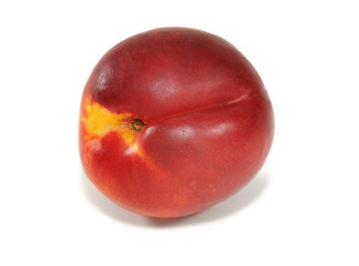 Nectarine on white background.