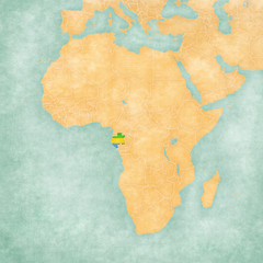 Map of Africa - Gabon