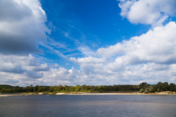 A view over the Vistula river at Kazimierz Dolny, Poland
