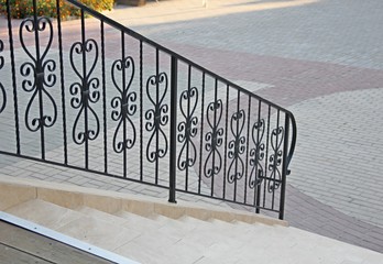 Artistic forging. Wrought iron railings