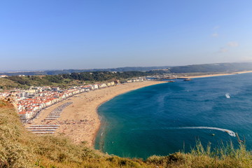 Vista da Praia da Nazar&eacute; em Portugal 