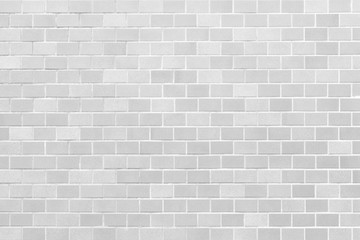 White brick tile wall seamless background and texture