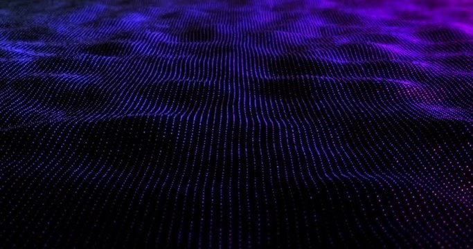 Futuristic Particles Wave Abstract Background - Creative Design Element.