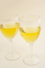 Two glasses of white wine