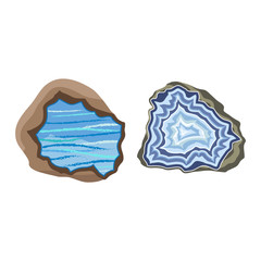 Semi precious gemstone stones and mineral stone isolated on white background. Colorful shiny gemstone. Mineral stone jewelry material agate mineral stone geology nature crystal.