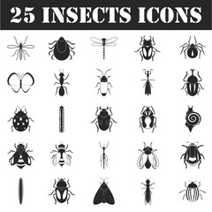 insects icon set