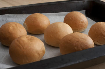 Batch of bread rolls for dinner