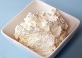 Dish of cottage cheese