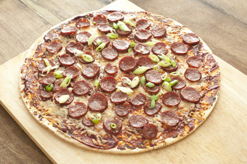 whole pepperoni pizza