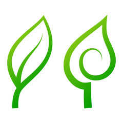 Leaf icon vector illustration.