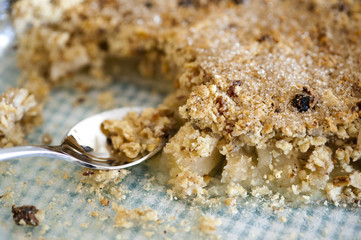 Apple crumble dessert