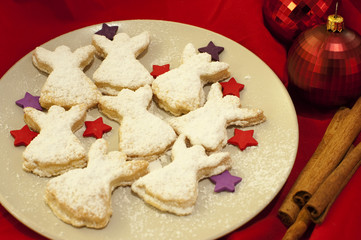 Decorated angel cookies
