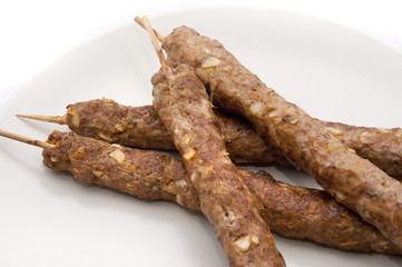 Grilled kofta kebabs