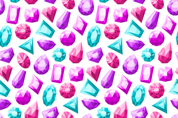 Gemstones Seamless Pattern 