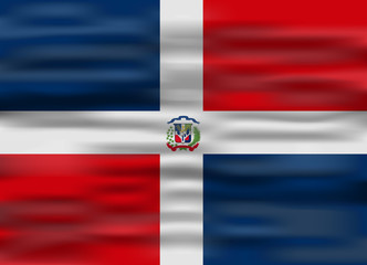 realistic flag dominican republic