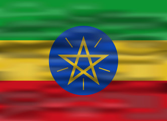 realistic flag ethiopia